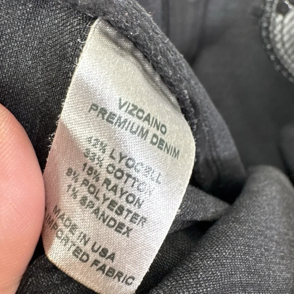 Vizcaino Women Silver/Gray‎ Shimmery Skinny Pants Size 27